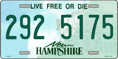 NH license plate 2925175