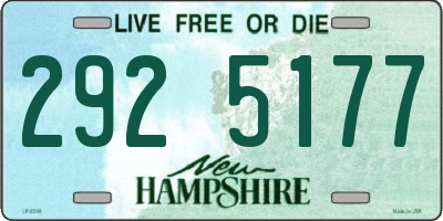 NH license plate 2925177
