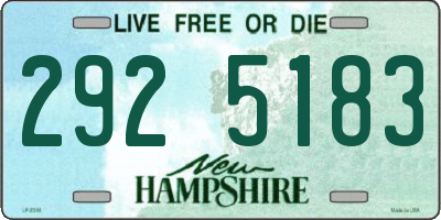 NH license plate 2925183