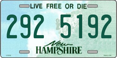 NH license plate 2925192
