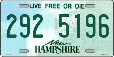 NH license plate 2925196