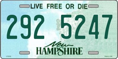 NH license plate 2925247