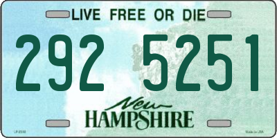 NH license plate 2925251
