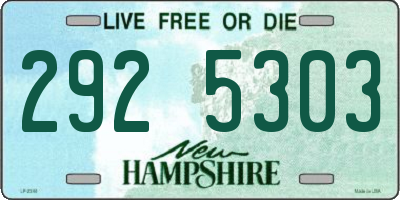 NH license plate 2925303