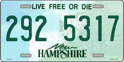 NH license plate 2925317