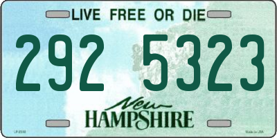 NH license plate 2925323