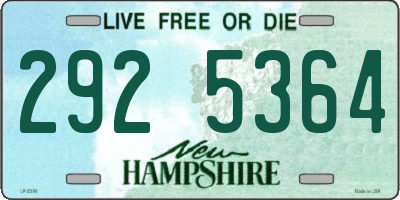 NH license plate 2925364