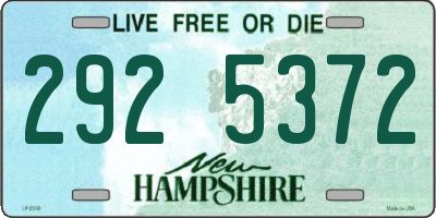 NH license plate 2925372