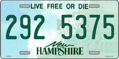 NH license plate 2925375