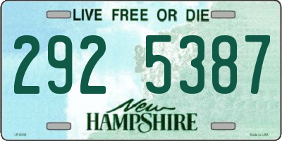 NH license plate 2925387