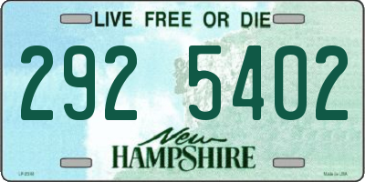 NH license plate 2925402