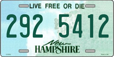 NH license plate 2925412