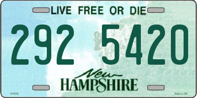 NH license plate 2925420