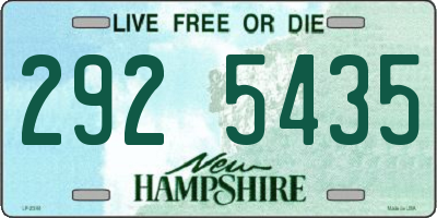 NH license plate 2925435