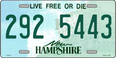 NH license plate 2925443