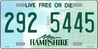 NH license plate 2925445