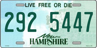 NH license plate 2925447
