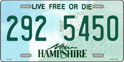 NH license plate 2925450