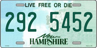 NH license plate 2925452