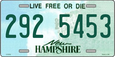NH license plate 2925453