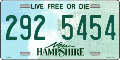 NH license plate 2925454