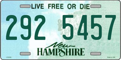 NH license plate 2925457
