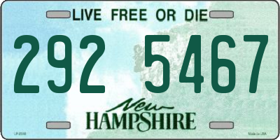 NH license plate 2925467