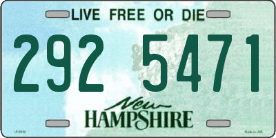 NH license plate 2925471