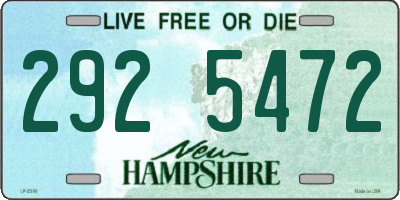 NH license plate 2925472
