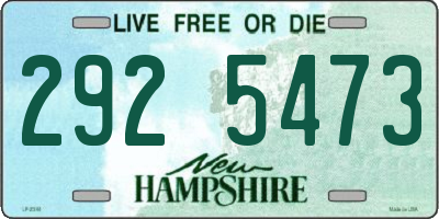 NH license plate 2925473