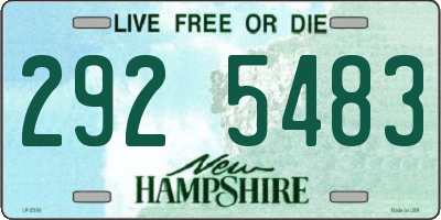 NH license plate 2925483