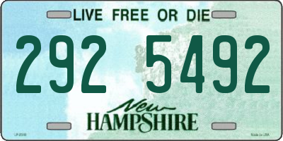 NH license plate 2925492