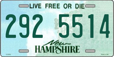 NH license plate 2925514