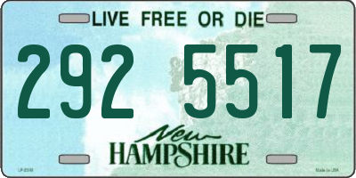 NH license plate 2925517
