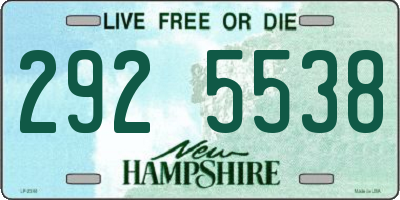NH license plate 2925538