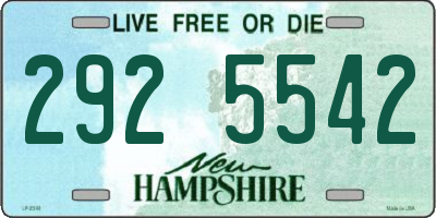 NH license plate 2925542