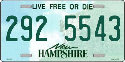 NH license plate 2925543