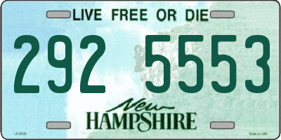 NH license plate 2925553