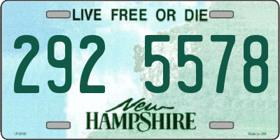 NH license plate 2925578