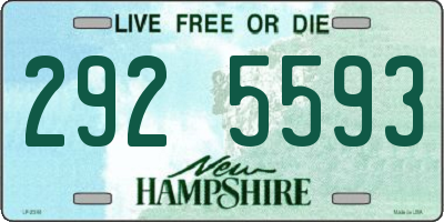 NH license plate 2925593