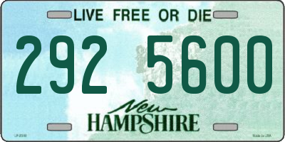 NH license plate 2925600