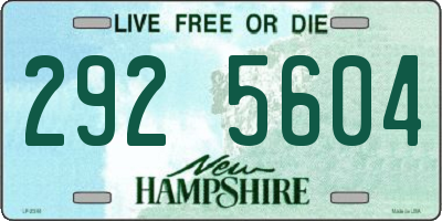 NH license plate 2925604