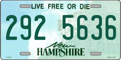 NH license plate 2925636
