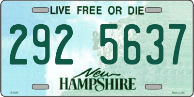 NH license plate 2925637