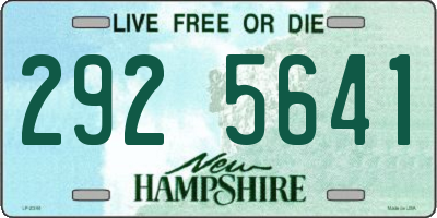 NH license plate 2925641
