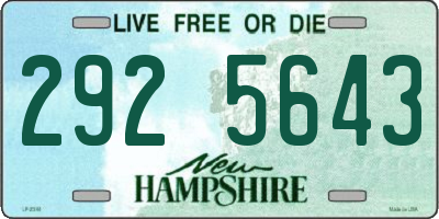 NH license plate 2925643