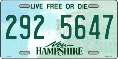 NH license plate 2925647