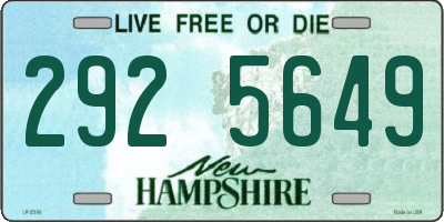 NH license plate 2925649