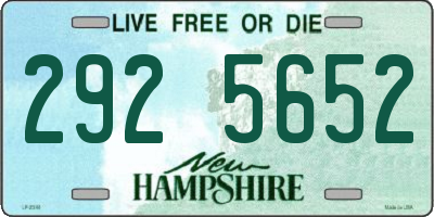 NH license plate 2925652