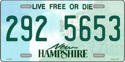 NH license plate 2925653